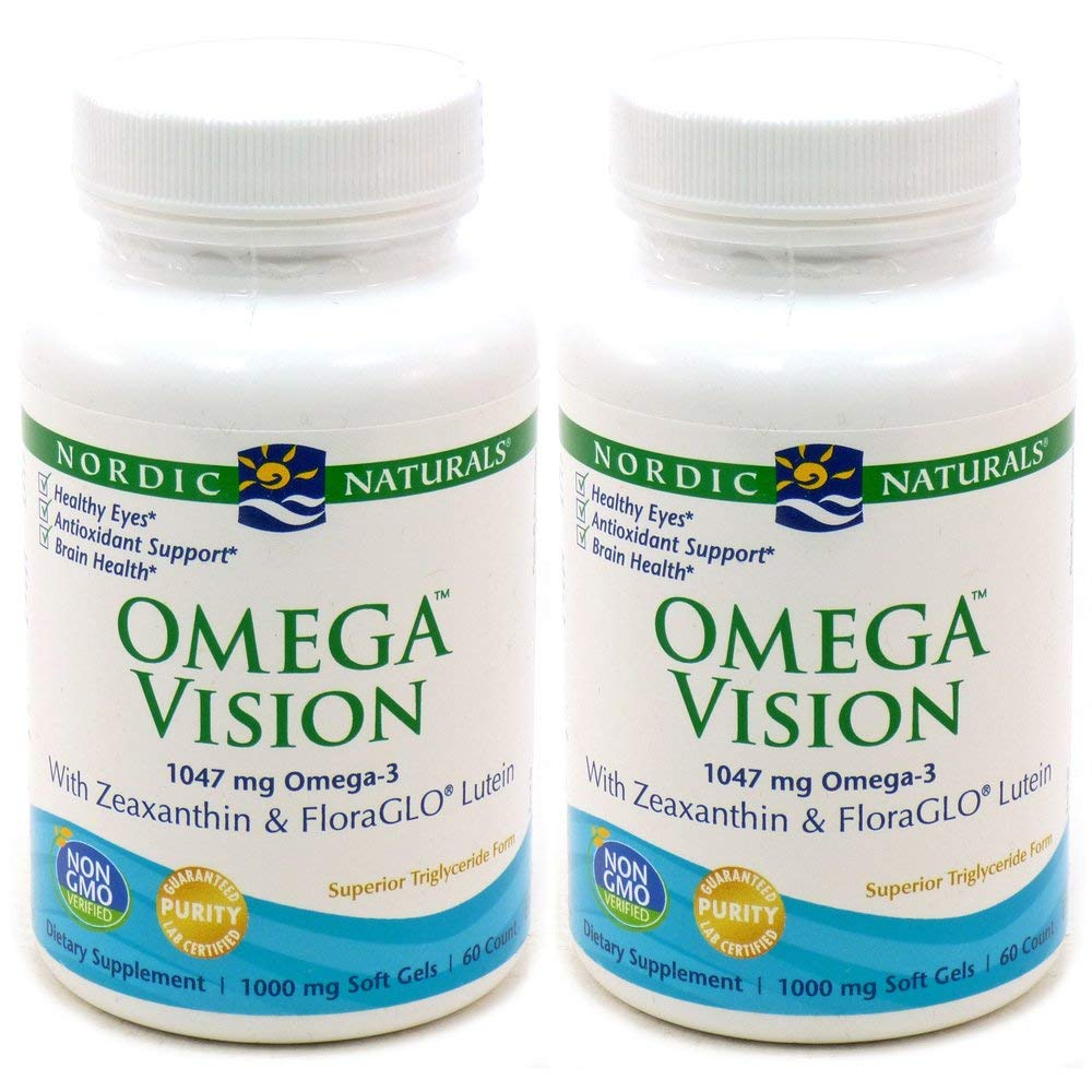 Nordic Naturals Omega Vision Lemon 60 Soft Gels, 2-Pack - Eye Health & Brain Health