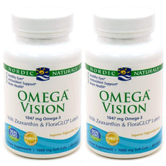 Nordic Naturals Omega Vision Lemon 60 Soft Gels, 2-Pack - Eye Health & Brain Health