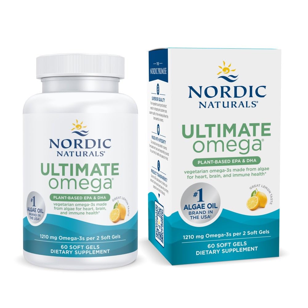 Nordic Naturals Plant-Based Ultimate Omega bottle for daily vegan omega-3 intake