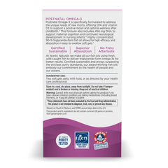 Omega-3 dosing information chart for serving size