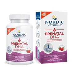 Nordic Naturals Prenatal DHA Strawberry 120 soft gels bottle