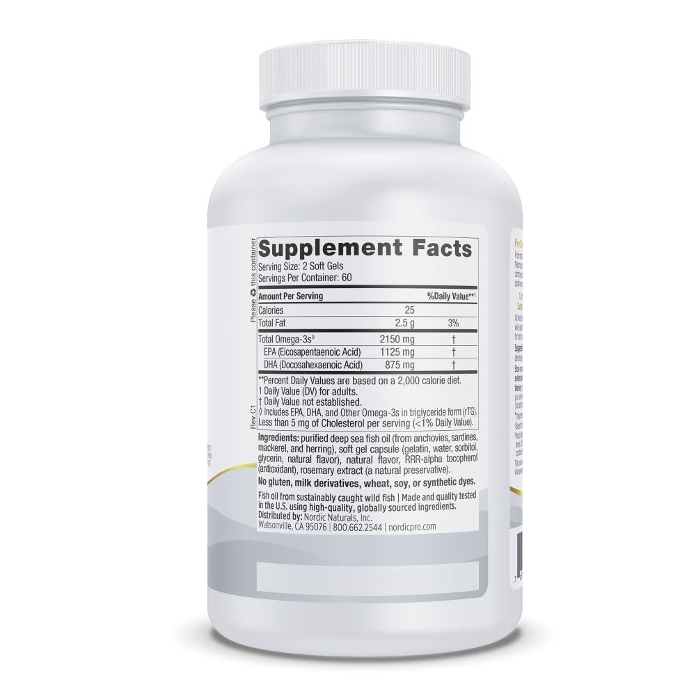 Nordic Naturals ProOmega 2000 Lemon bottle and label image