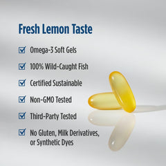 Nordic Naturals ProOmega-D lemon taste is highlighted on packaging.