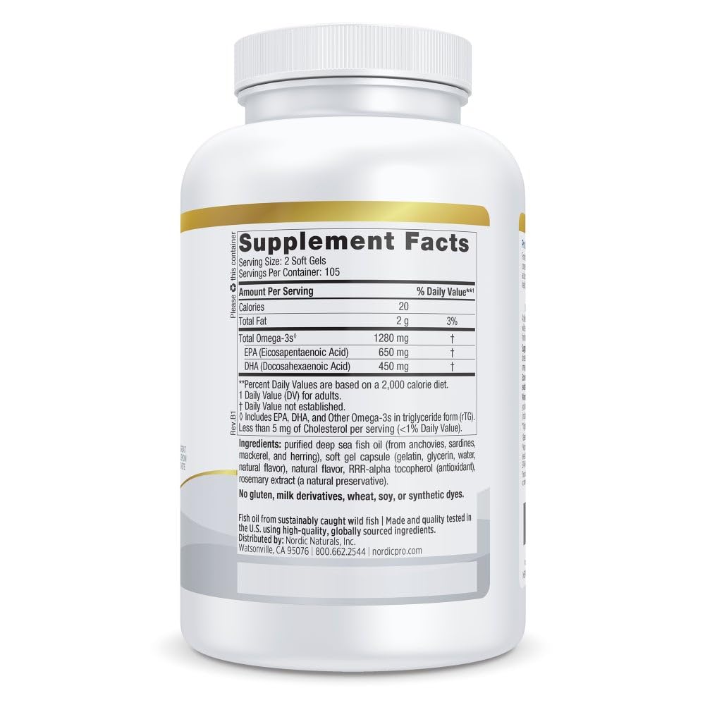 ProOmega Lemon label detailing ingredients and omega-3 content