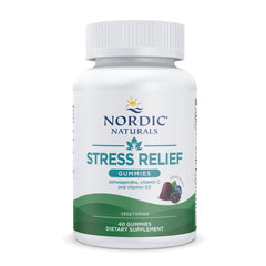 Nordic Naturals Stress Relief Gummies bottle (Mixed Berry) front view