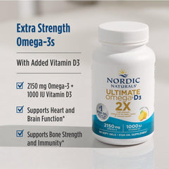Nordic Naturals Ultimate Omega 2X purity, non-GMO, gluten- and dairy-free ingredients
