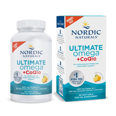 Nordic Naturals Ultimate Omega + CoQ10 Lemon 90 Soft Gels front view