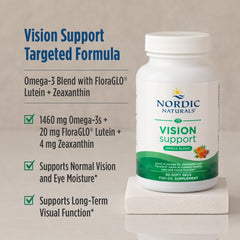 Nordic Naturals Vision Support Lemon eco packaging highlights sustainability