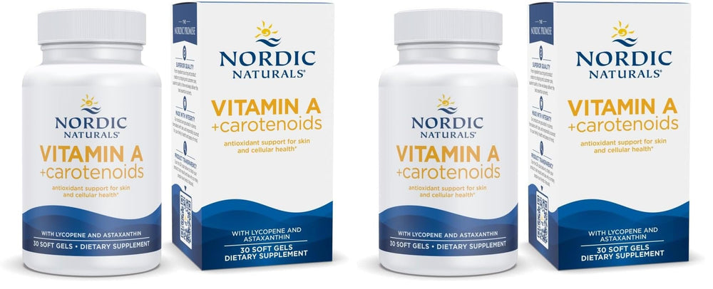 Nordic Naturals Vitamin A + Carotenoids bottle with 30 soft gels