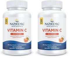 Nordic Naturals Vitamin C Gummies Tart Tangerine bottle on counter for immune support