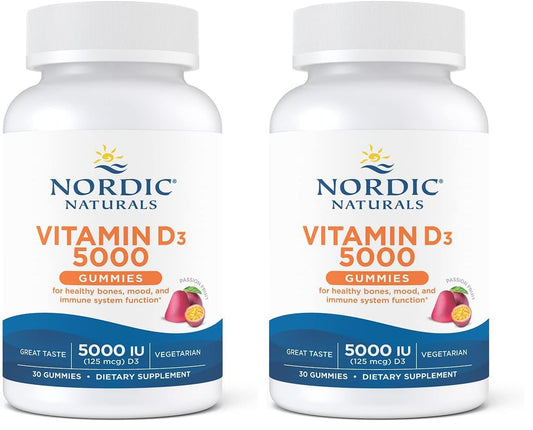 Hero image: Nordic Naturals Vitamin D3 5000 Gummies Passion Fruit, pack of 2
