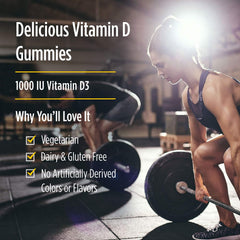 Non-GMO, gluten-free, dairy-free, vegetarian label on gummies
