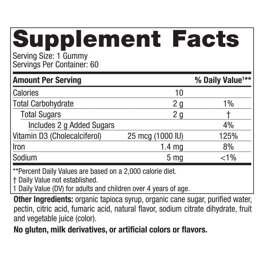 Bottle and label of Nordic Naturals Vitamin D3 Gummies Wild Berry 2-pack
