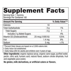 Bottle and label of Nordic Naturals Vitamin D3 Gummies Wild Berry 2-pack