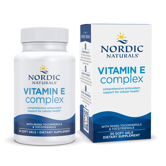 Nordic Naturals Vitamin E Complex bottle front – unflavored