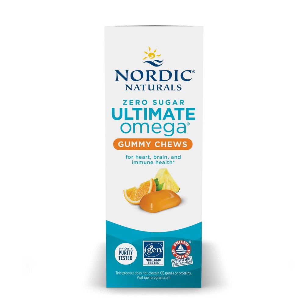 Nordic Naturals bottle nutrition panel highlights 1200 mg omega-3 per serving.