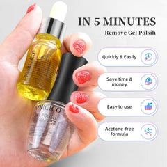 NORCICO cuticle oil bottle closeup highlights vitamin E and jojoba benefits.