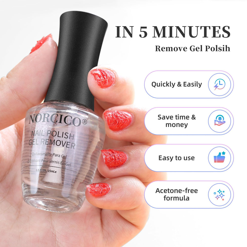 Norico remover waiting 3–5 minutes for efficient removal.