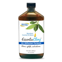 North American Herb & Spice EssentiaClenz bottle pour for easy diffusion and fresh air.