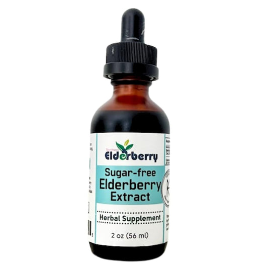 Bottle label: Northern Elderberry Sugar-Free Elixir 2 oz