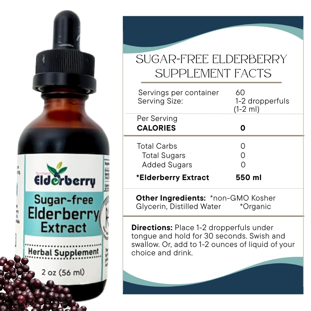 Dropper dispensing elderberry glycerite