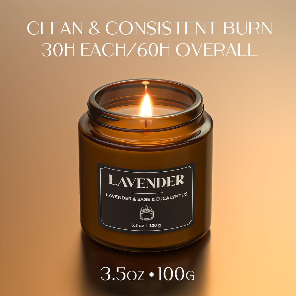 Soy wax candle with clean burn and long burn time up to 60 hours