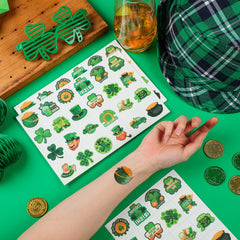 Nosiny glitter tattoos sheet 04 includes Irish flag motifs for celebration flair