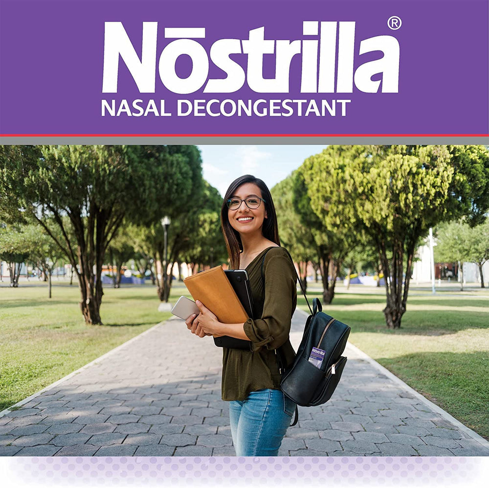 Nostrilla spray applied at nostril for quick relief