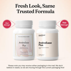 Nourished AndroEase Plus capsules-closeup highlighting smooth vegan capsules for balanced energy
