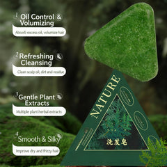 NovaCharm Seven Green Herbal formula solid bar cleanses gently, leaving hair refreshed.