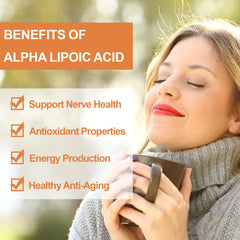 Back label of Novafun Alpha-Lipoic Acid 600mg capsules