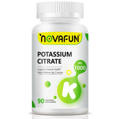 Novafun Potassium Citrate 1000mg bottle front label