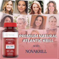 NovaKrill packaging showing 60 capsules