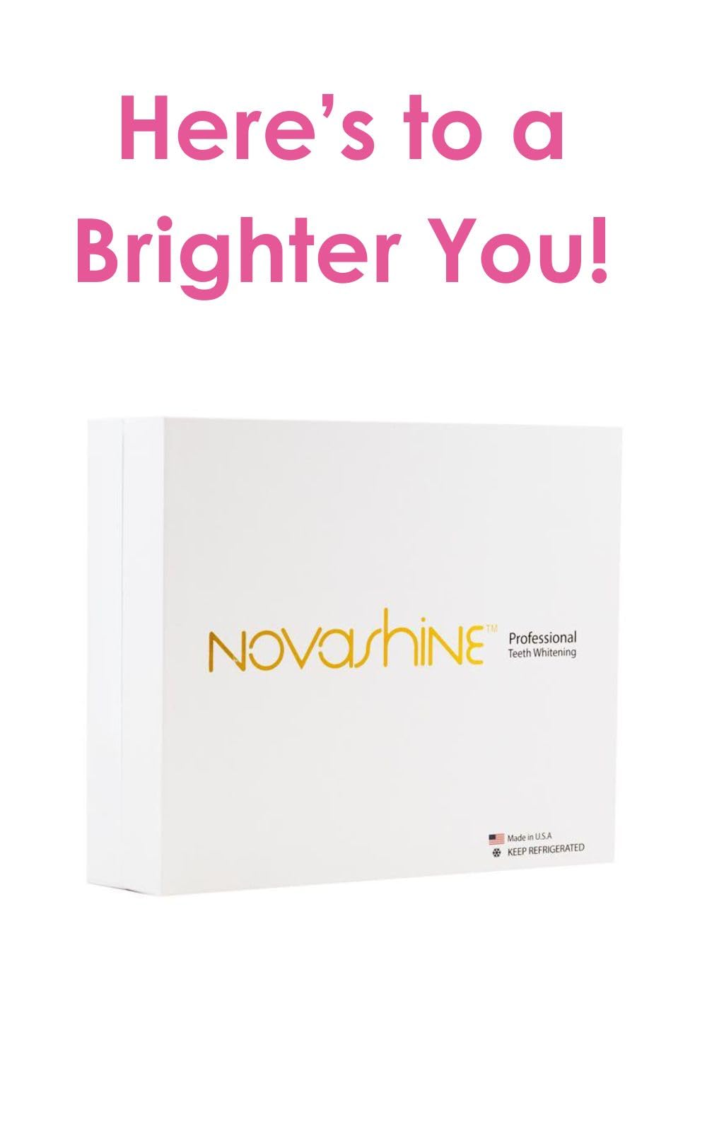 Before and after whitening comparison with Novashine