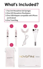 Concentrated peroxide whitening gel tubes included in the kit