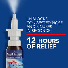 NOVEHA iodine nasal spray being sprayed for quick congestion relief