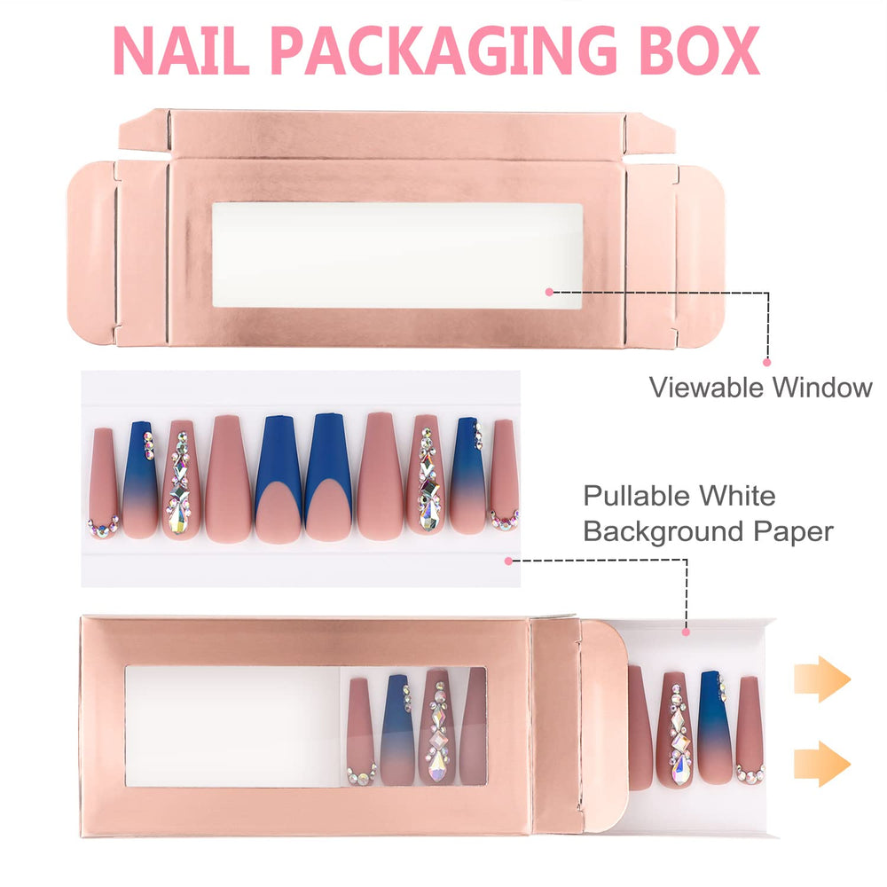 Noverlife rose gold packaging aids premium presentation for salons and DIY nail artists.