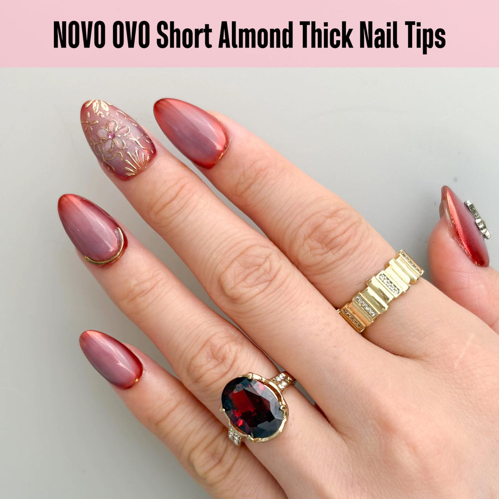 NOVO OVO extra-thick full-cover nails designed for long-lasting wear.