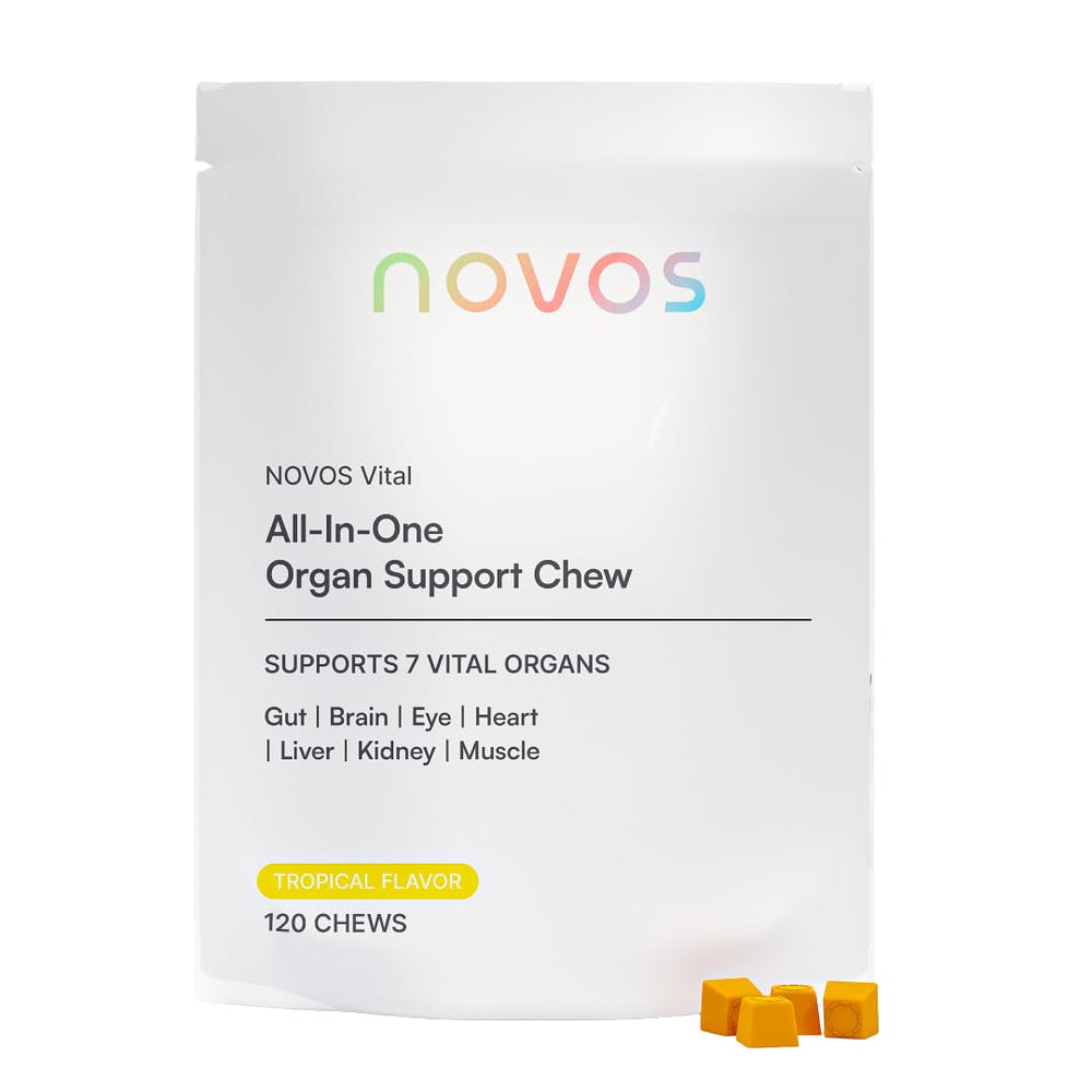 NOVOS Vital Tropical Flavor gummy bottle label