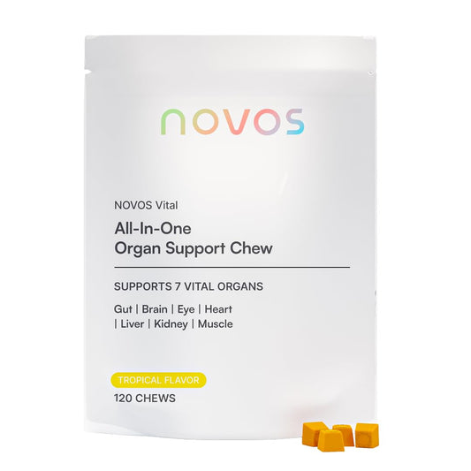 NOVOS Vital Tropical Flavor gummy bottle label