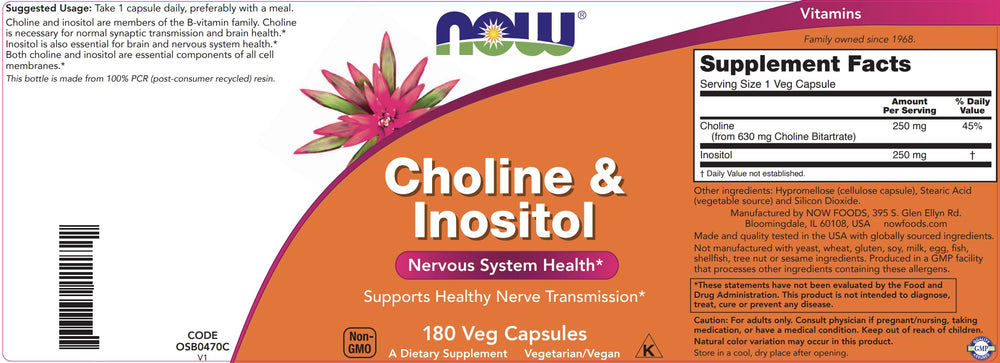 Choline per capsule 250 mg from Choline Bitartrate