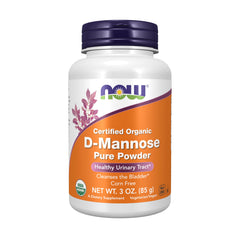 NOW D-Mannose powder bottle with scoop