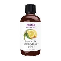 NOW Essential Oils Lemon & Eucalyptus Oil Blend bottle, 4 oz