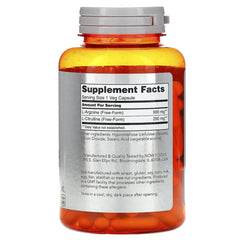 Arginine 500mg and Citrulline 250mg capsules in bottle