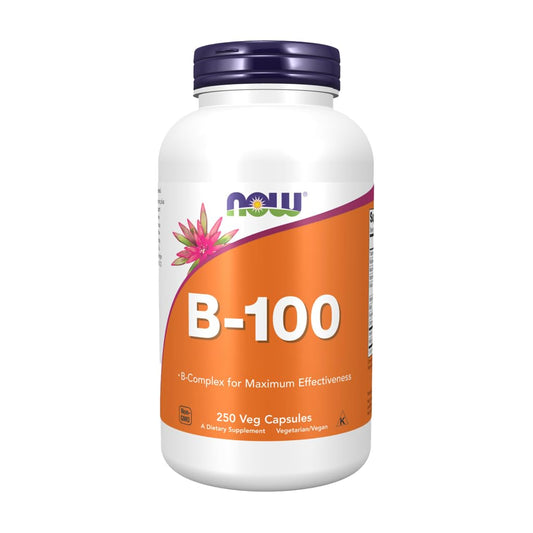 Now Foods B-100 Caps bottle front view