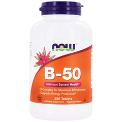 Now Foods B-50 250 Tablet bottle front view
