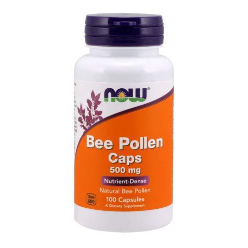 NOW Foods Bee Pollen container with UPC 733739025203