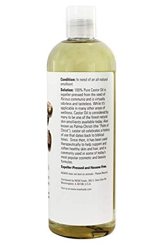 NOW Solutions castor oil packaging label