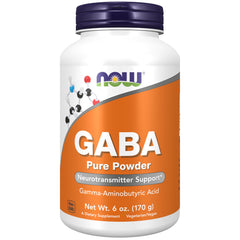 NOW Foods GABA powder bottle front view