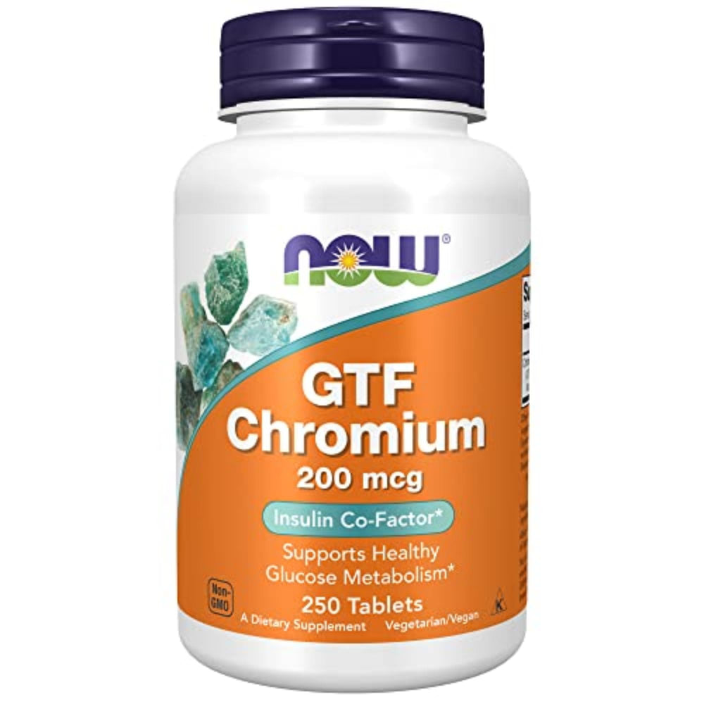 NOW Foods GTF Chromium 200 mcg bottle